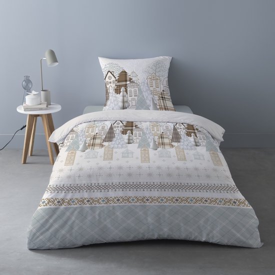 Housse de couette Flanelle - Hiver - 1 personne - 140 x 200 cm - vue