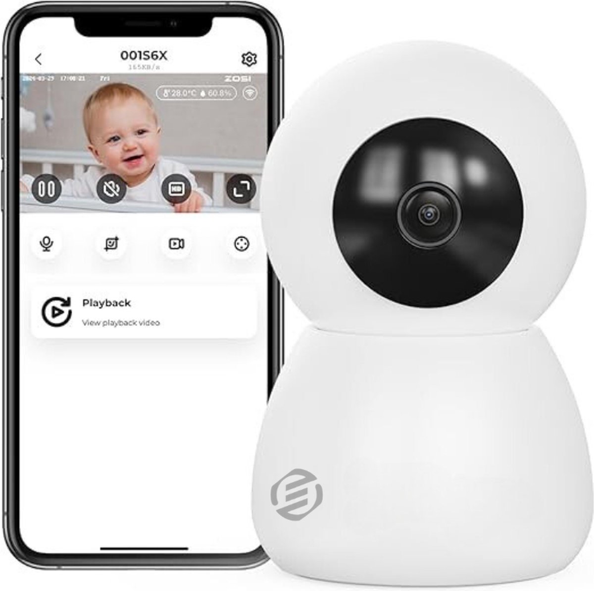 Equivera Honden Camera - Beveilingingscamera - Huisdiercamera - WiFi - Petcam - Eenvoudige Installatie - Indoor Camera