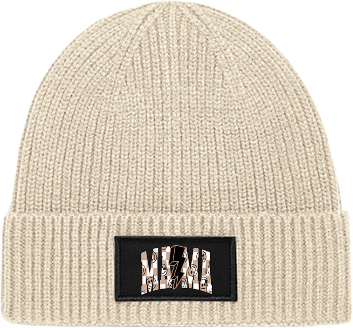 Dames muts-cadeau voor mama-one size-smiley mama-Beige