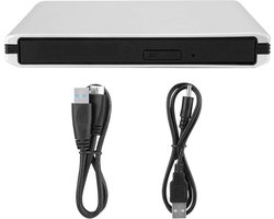 Externe USB3.0 CD DVD Drive - Aluminium Slim Blu-Ray Rewriter - 14.7x14.2x1.4 cm - Schijfbrander en Recorder voor Laptop en PC - Hoge Snelheid - Plug & Play - Geschikt voor CD, DVD, Blu-Ray Externe USB3.0 CD DVD Drive - Aluminium Slim Blu-Ray Rewriter - 14.7x14.2x1.4 cm - Schijfbrander en Recorder voor Laptop en PC - Hoge Snelheid - Plug & Play - Geschikt voor CD, DVD, Blu-Ray