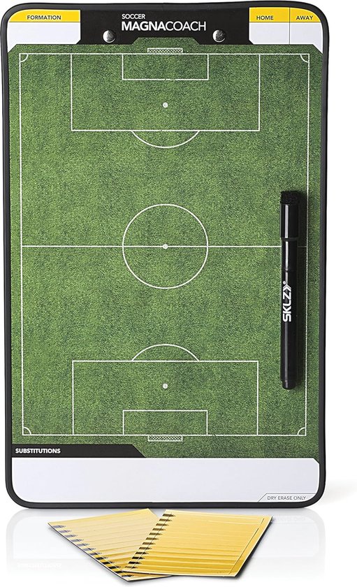 MKNZOME Coaches Tactisch Board, 20,87 x 12,6 cm, draagbaar, professioneel uitwisbaar voetbalcoachingbord, magnetische tactiek, strategie, klembord, trainingsassistent-uitrusting met uitwisbare pen