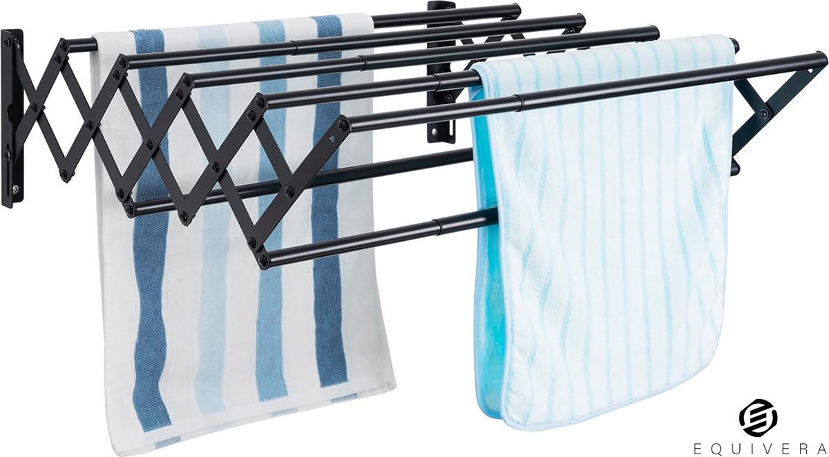 Goedkoopste Equivera Wanddroogrek - Wasrek - Droogrek - Wanddroogrek Inklapbaar - Wand Droogrek