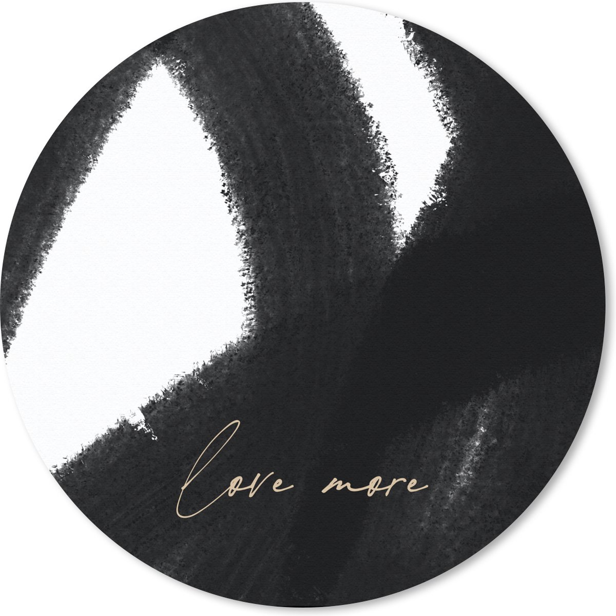 Muismat rond 40x40 cm - Mousepad Tekst - Abstract - Love more - Quotes - Ronde muismatten