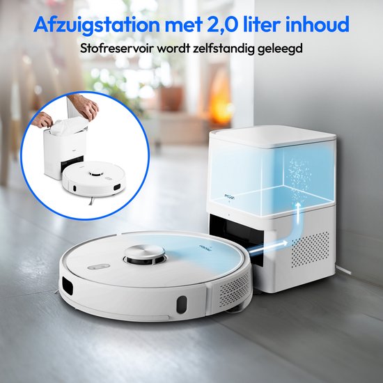 MEDION Robotstofzuiger met Zuigstation en Dweilfunctie X20 SW