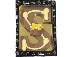 Gedecoreerde Chocoladeletter Melk - 240 Gram - S van Sint - Chocolade - Letter - Sinterklaas