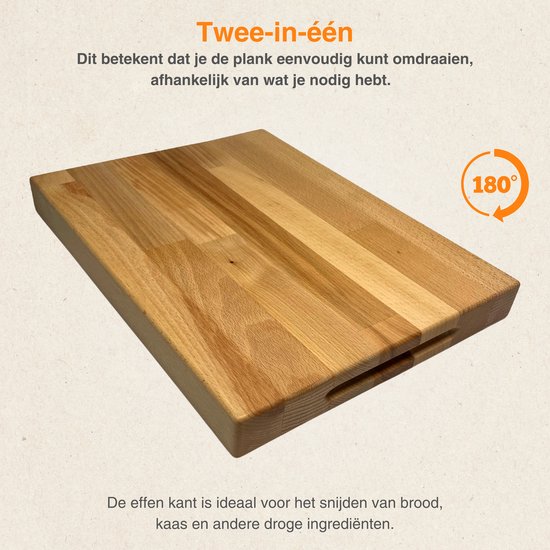 Pazzo Goods® Planche à découper en bois avec canal à sève – 100 % bois de hêtre – Bloc à découper – Planche à boissons – Cadeau de pendaison de crémaillère – 40x30x4 cm