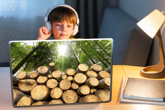 Laptop sticker - 17.3 inch - Bomen - Hout - Bos - 40x30cm - Laptopstickers - Laptop skin - Cover