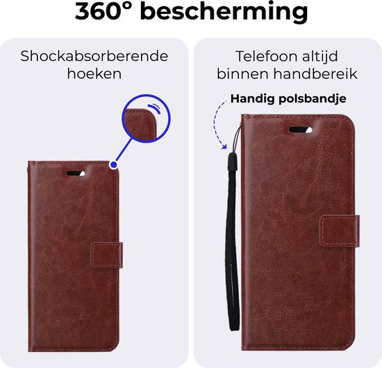 Étui adapté pour Google Pixel 9 Pro XL Case Book Case Cover Wallet Cover Wallet Case avec 2x protecteur d'écran - Étui adapté pour Google Pixel 9 Pro XL Cover Bookcase Case - Marron