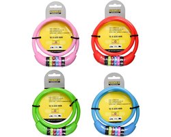 Stahlex Ø10mm / 65cm kabelslot slechts 230g met cijferslot | Het eerste fietsslot voor uw kind | Assorti