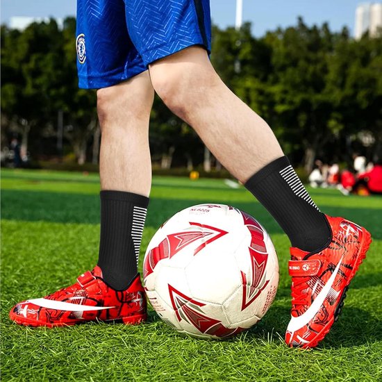 Voetbalsokken antislip voor heren en dames - ademend en anti-blaren - 2/3/4 paar met grip voor voetbal, basketbal, trekking, handbal, yoga en fitness gripsokken voetbal — afbeelding 2