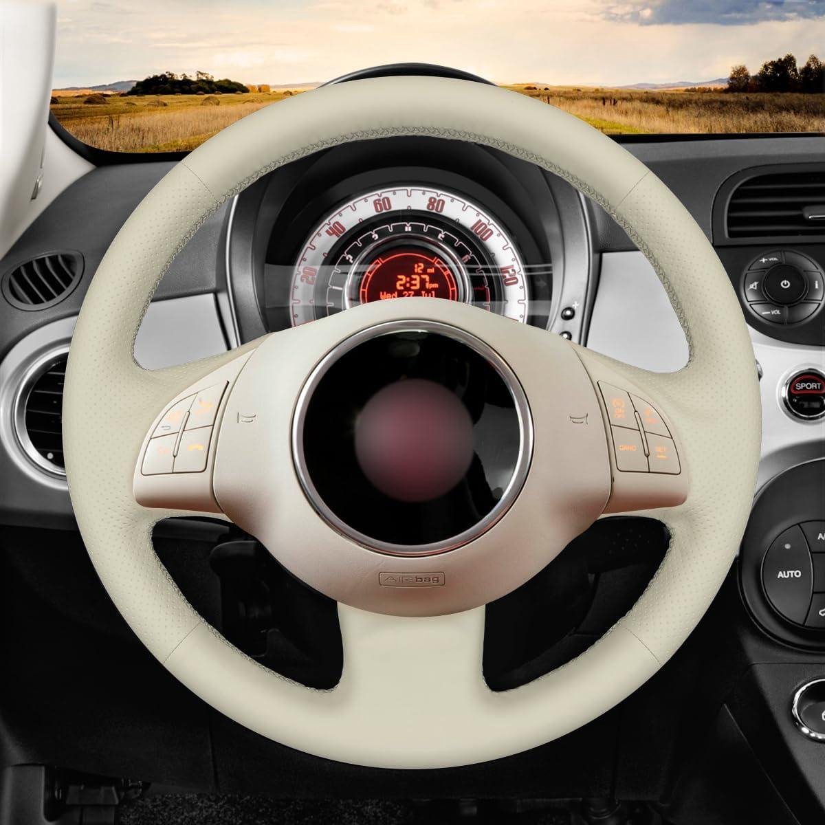 Stuurwielhoezen Auto Stuurhoes Leer Koolstofvezel Patroon