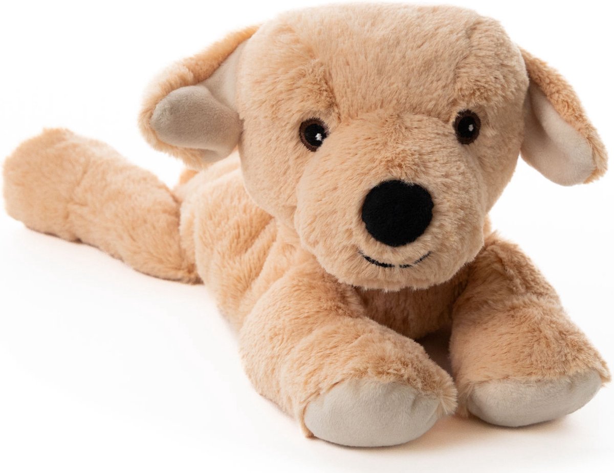 Habibi warmteknuffel hond labrador - Habibi warmie hond 32 cm - opwarmknuffel geschikt voor oven en magnetron hond - knuffel hond labrador