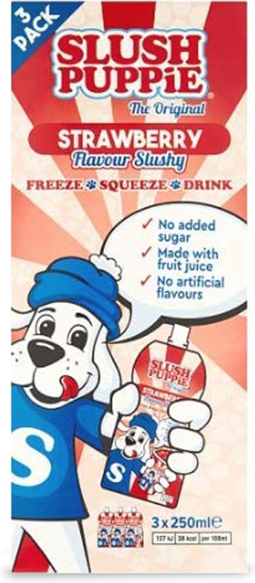 Bevroren Aardbeien Slush Mix - 3 Zakjes
