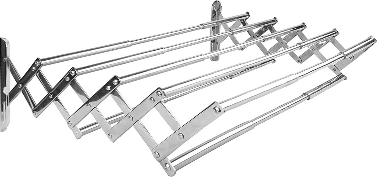 Goedkoopste Uittrekbaar droogrek voor wandmontage - Ruimtebesparende wasdroger met 70 cm waslijn