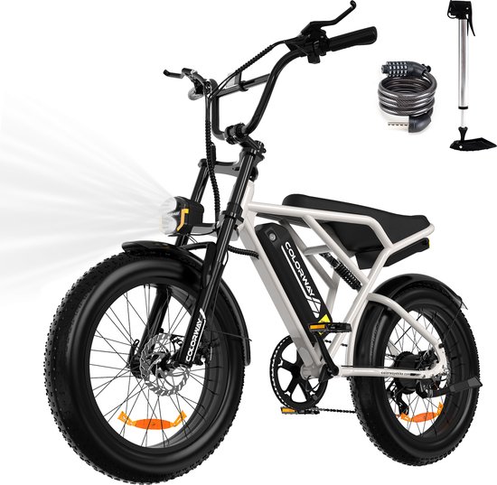 Colorway Elektrische Fiets BK29G - Trendy 20*4.0 Inch Fatbike - Mountain Snow EBike met Afneembare 36V 12Ah Lithium Batterij - City Commuter E-Bike - IP54 Waterdicht
