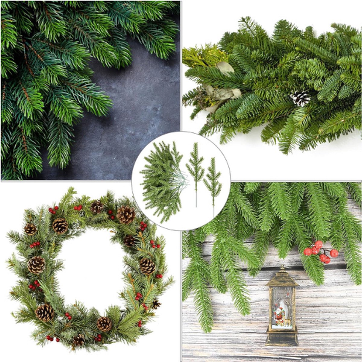 Maak je eigen adventskrans - krans blank & sparrengroen