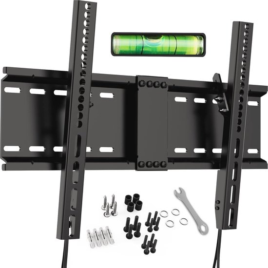 Nanook flat TV support for 40-80 inch (102-203 cm) TVs, TV Bracket also suitable for LED, QLED and OLED televisions, Universal fitting, VESA 100x100 to 600x400, Black