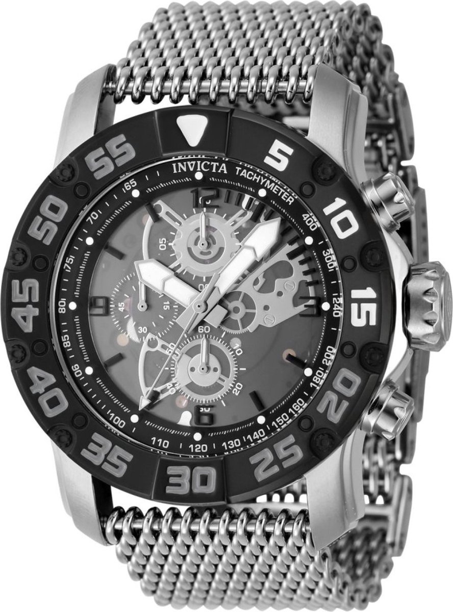 Invicta Racing - JM Limited Edition 48052 Heren Horloge - Waterdicht - Analoog - Quartz Uurwerk - Roestvrij Staal met zwarte Wijzerplaat - 48mm