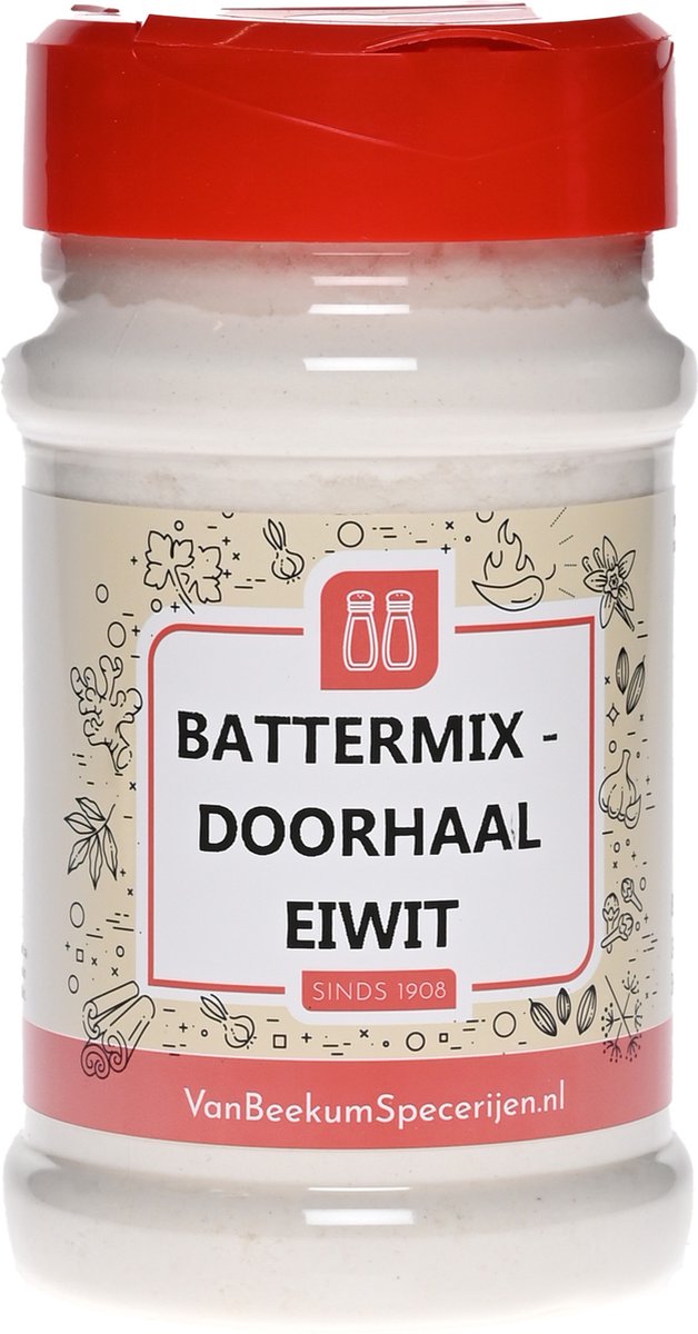 Goedkoopste Van Beekum Specerijen - Battermix - Doorhaal Eiwit - Strooibus 200 Gram