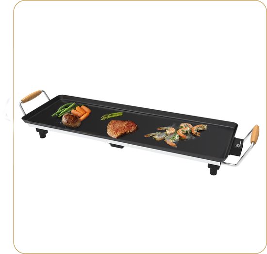 Little Balance 8741 - XL Teppanyaki bakplaat/grillplaat - 1800 Watt - 70 x 23 cm - PFAS vrij - 8 personen — afbeelding 5