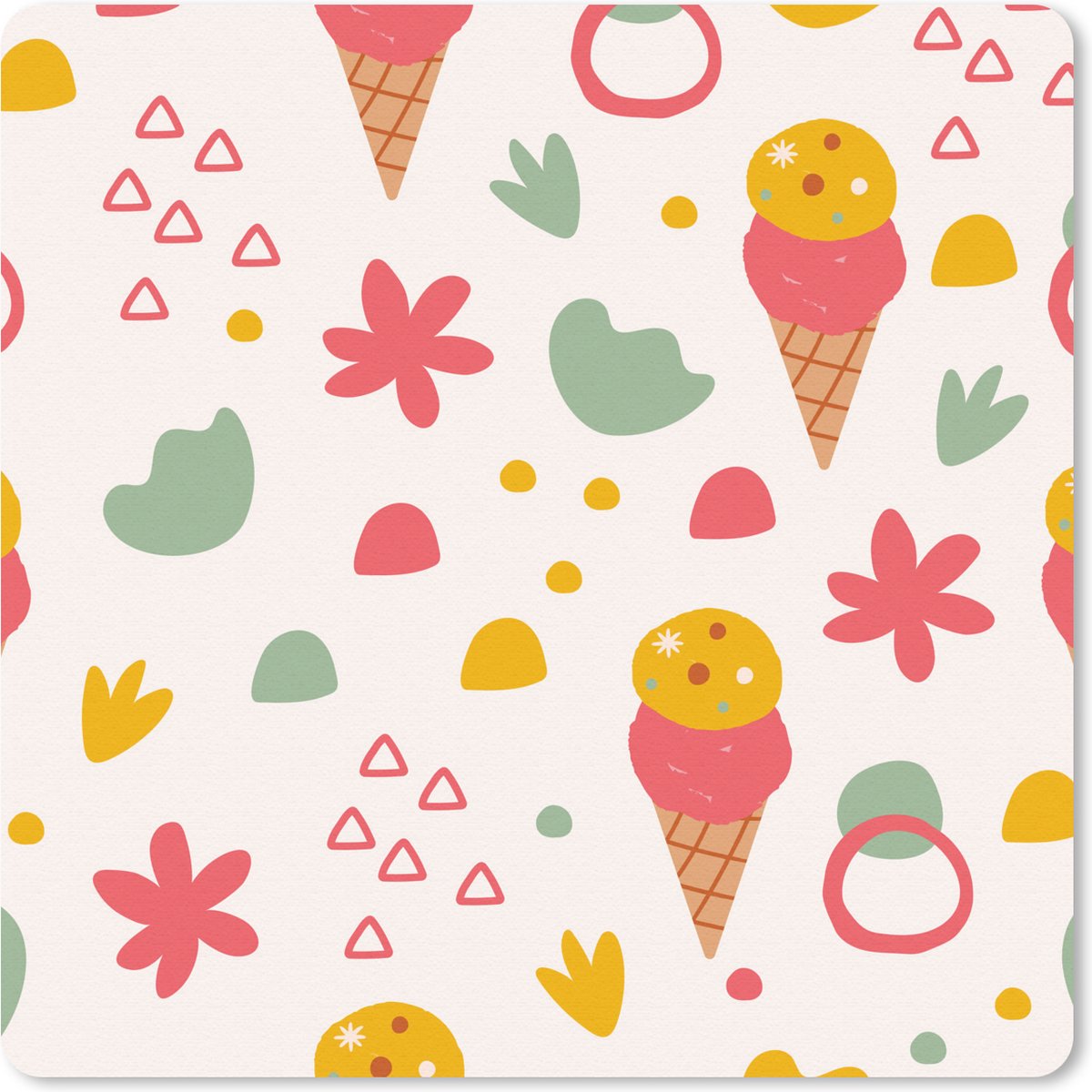 Muismat 30x30 cm - Mousepad IJs - Design - Zomer - Muismatten