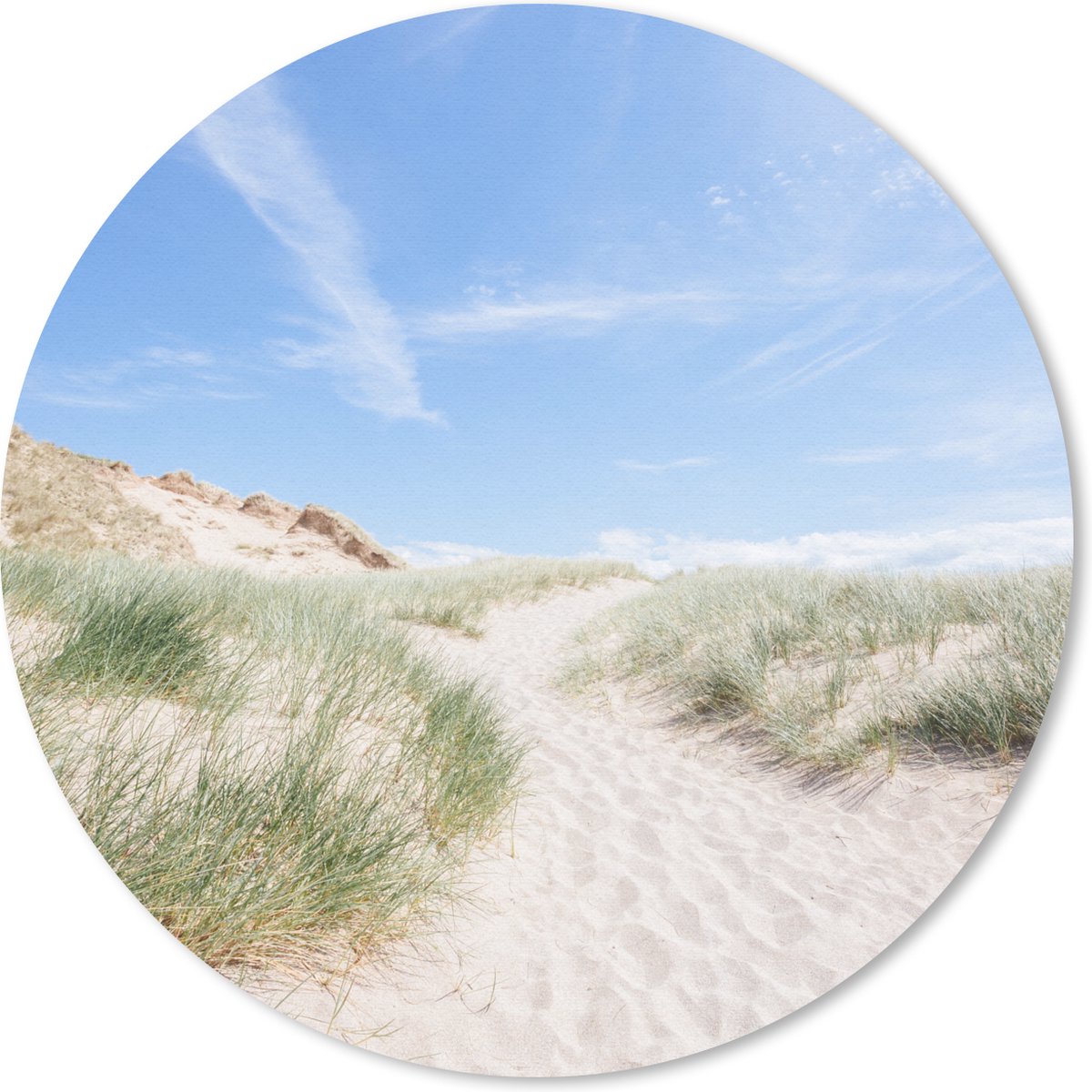 Muismat rond 20x20 cm - Mousepad Strand - Duin - Gras - Ronde muismatten
