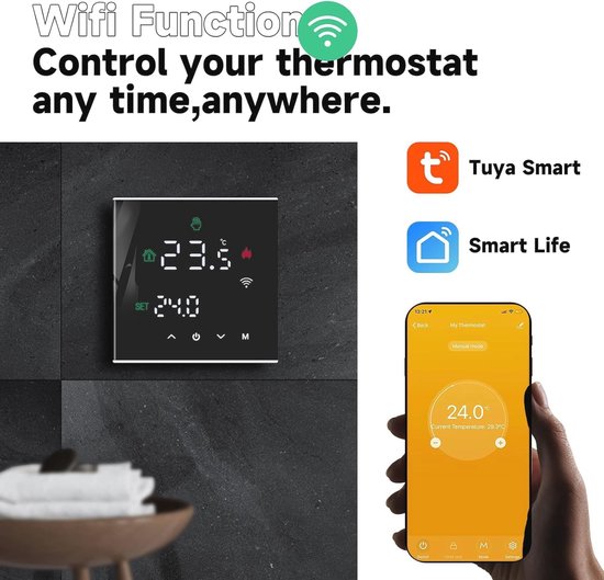 Programmeerde WiFi Thermostaat met LCD Touch Screen voor Vloerverwarming van Decdeal — afbeelding 2