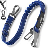 Ceinture de voiture pour chien BOTC - Ceinture pour chien 3 en 1 - Réfléchissant - Ceinture de sécurité pour chien - Ceinture de voiture pour chien - Blauw - Acier inoxydable
