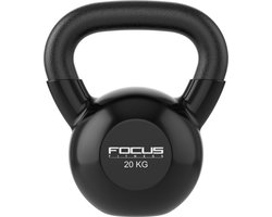 Focus Fitness Focus Fitness Kettlebell - Vinyl - 20 kg - Zwart