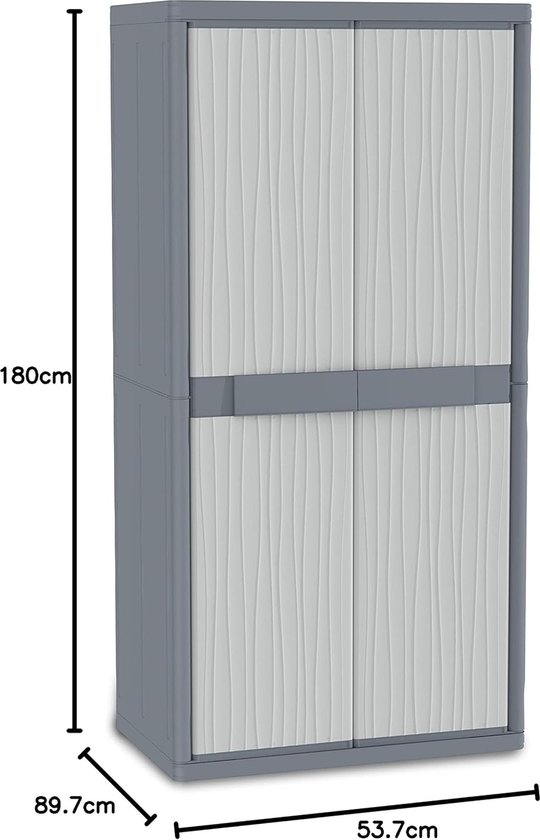 Equivera Armoire de jardin - Armoire de jardin plastique - Armoire de jardin extérieur plastique - Armoire de jardin plastique - Armoire de jardin extérieur - Armoire de rangement extérieur - Armoires de jardin extérieur - Abri de jardin