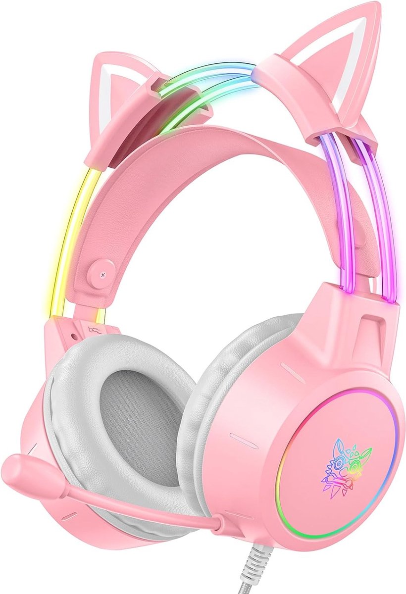 Goedkoopste Gaming Headset met Microfoon voor Kinderen en Volwassenen - RGB Verlichting, Bedraad, Lichtgewicht, Virtueel Surround Sound, Ruisonderdrukking - Geschikt voor PS4/PS5/Xbox/PC