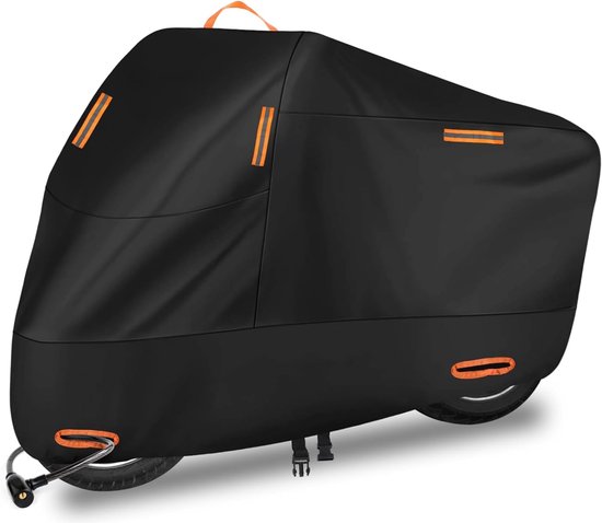 Waterdicht Motorhoes - Outdoor Afdekzeil voor motorfietsen - Motorhoezen Waterdichte - Motorafdekking - Outdoor & Indoor - Universeel Motor - 210D Oxford-stof - XXL(245*105*125cm) - zwart
