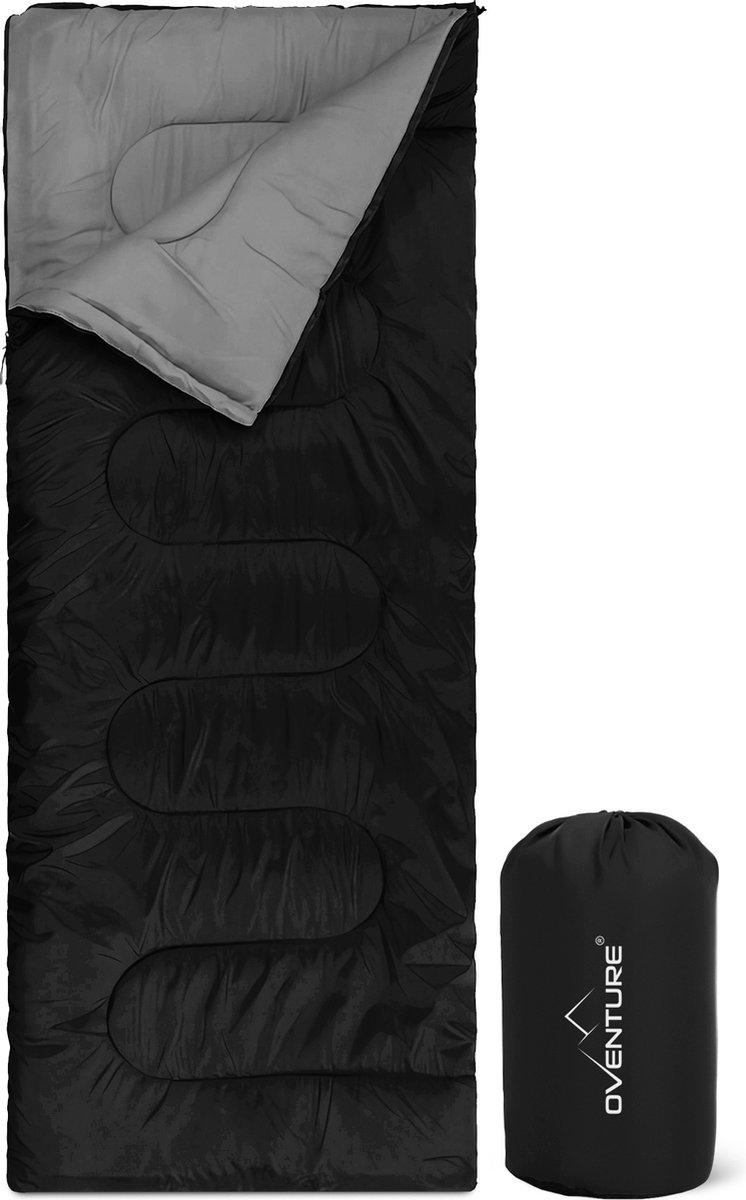 Oventure SleepPlus - Zwart - dekenmodel - 190 x 80 cm incl. compressietas