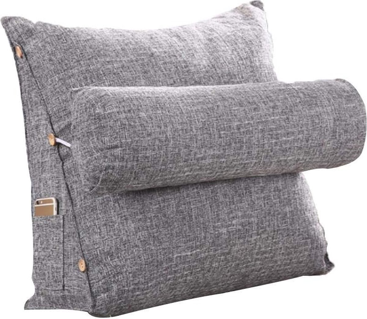Goedkoopste Driehoekig Leeskussen met Nekrol en Zijvak voor Ondersteuning en Comfort