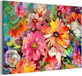 Décoration murale Métal - Aluminium Peinture Industriel - Fleurs - Art - Tableau - Botanique - 30x20 cm - Dibond - Photo sur aluminium - Décoration murale industrielle - Pour le salon/chambre