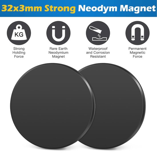 GAUDER Zelfklevende Magneten Rond (⌀ 18 mm GAUDER Zelfklevende Magneten Rond (⌀ 18 mm