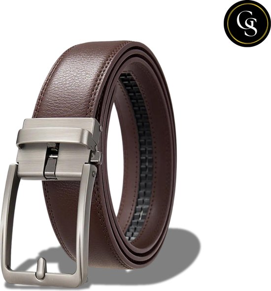 GoldStandard - Riem pour homme - Riem sans trous - Riem avec boucle automatique - Marron