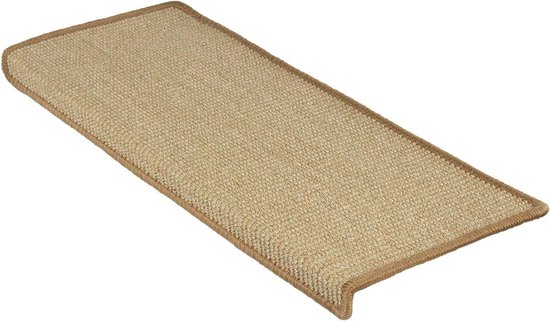 casa pura® Sisal trapmatten | veilige grip op je trap | 100% natuurlijke vezels | 1 stuk-delige set | halfrond/klein | 56 x 18 cm met lip | dikte: ca. 8 mm | donkerbruin casa pura® Sisal trapmatten | veilige grip op je trap | 100% natuurlijke vezels | 1 stuk-delige set | halfrond/klein | 56 x 18 cm met lip | dikte: ca. 8 mm | donkerbruin