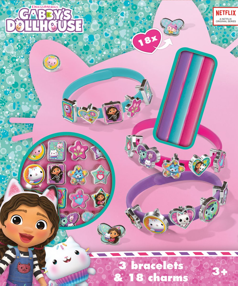 Gabby’s Poppenhuis Totum 3 schuif armbandjes maken met 18 schuifbedels | speelgoed meisjes vanaf 3 jaar Gabby’s Dollhouse — afbeelding 3