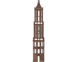 Houten Domtoren Utrecht – 38 cm Hoog x 7,5 cm Breed – Wanddecoratie/Muurdecoratie – Palisander hout