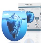 Bol.com SCHÜTTE WC-Bril 82579 ICEBERG - High Gloss - Duroplast - Soft Close - Afklikbaar - RVS-Scharnieren - Belastbaar tot 175 ... aanbieding