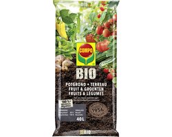 COMPO Bio Potgrond Tomaten & Groenten - 100% organisch - incl. organische meststof - voor een rijke en smakelijke oogst - zak 20L