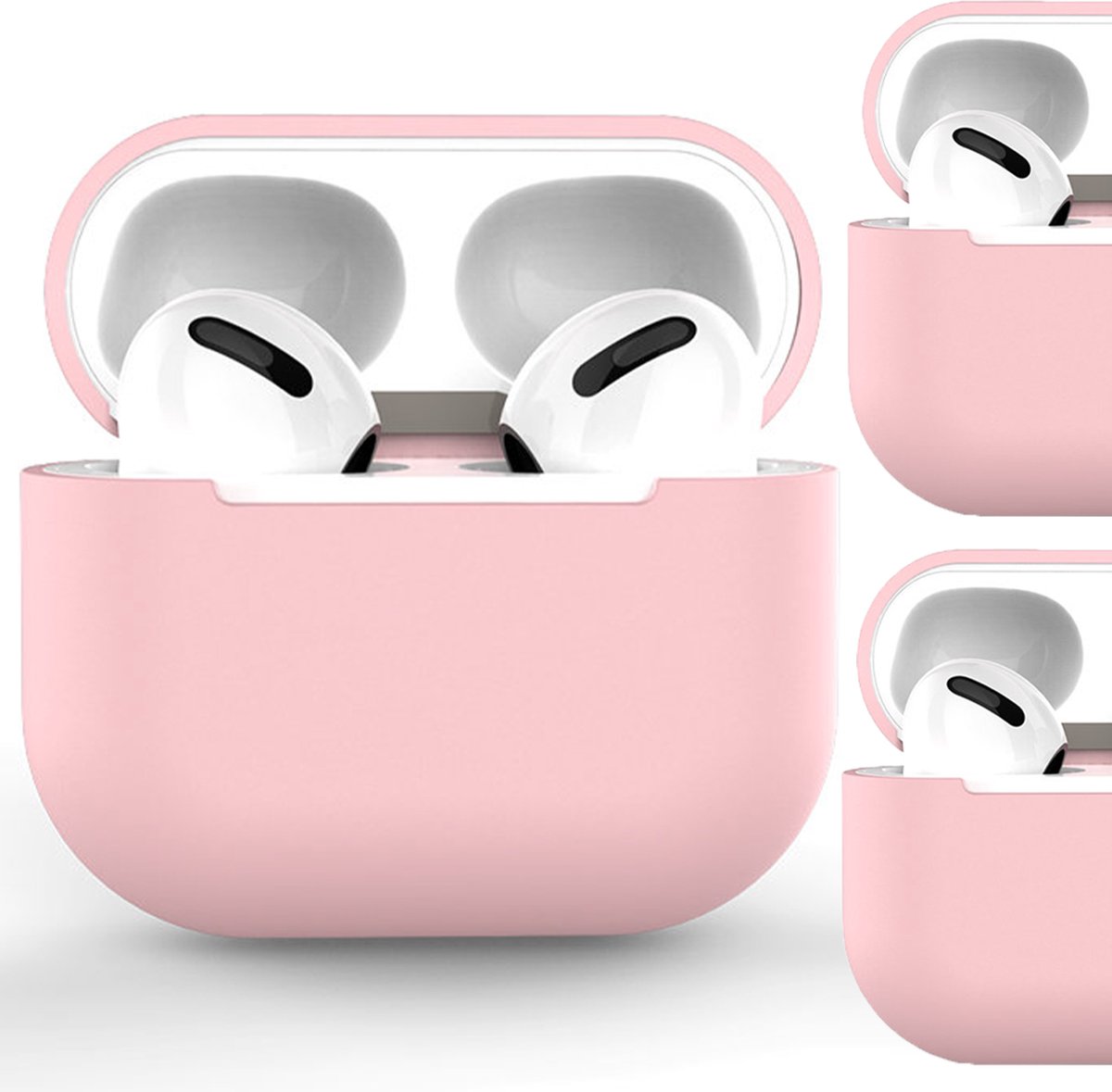 Case - voor - AirPods Pro siliconen zachte hoes voor hoofdtelefoon roze - (hoes - C)