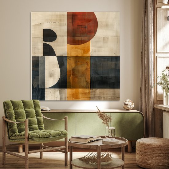 Affiche 100x100 cm - Abstrait - Art - Formes - Moderne - Posters - Décoration chambre - Décoration murale salon - Décoration murale chambre XXL