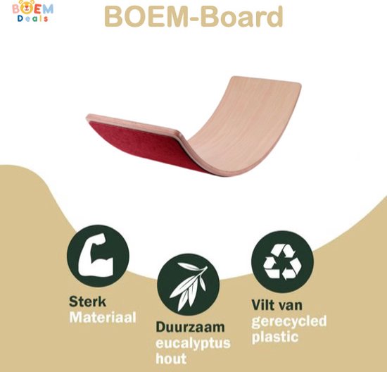 Equ Balance Board voor kinderen, balansbord groot gebogen