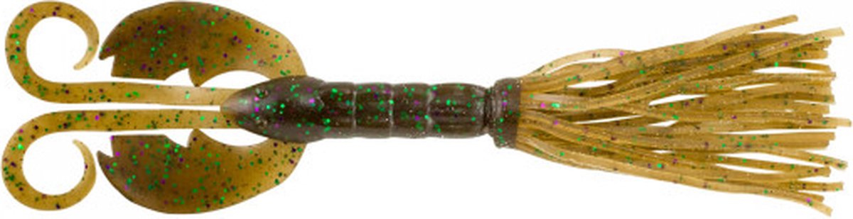 Berkley PowerBait Bearded Crazyleg Chigger Craw Black Blue Fleck 11cm Groen 11.5cm