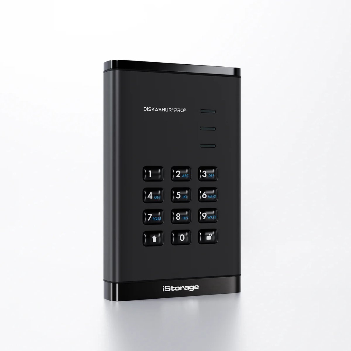 iStorage diskAshur PRO3 SSD – externe Solid State Drive – 512GB – USB – 256-bit – Zwart