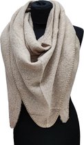 Warme Driehoekige Sjaal - Camel/Grijs - 195 x 80 cm (9488243#)