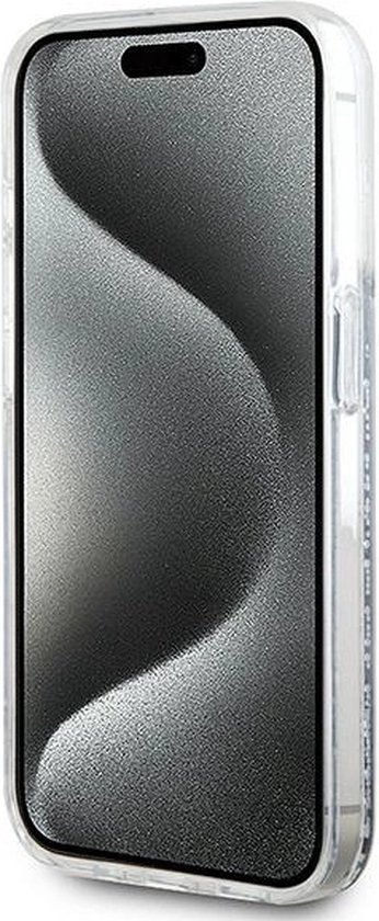 Karl - Lagerfeld - Coque MagSafe Liquid Glitter Choupette Head pour iPhone - 15 - Pro - Max - transparente
