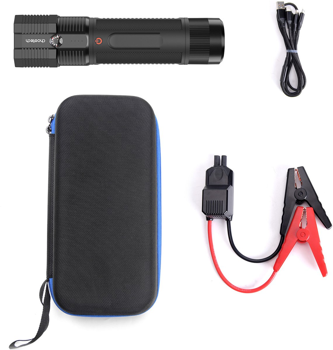 Choetech Jump Starter Powerbank 8000mAh met LED-zaklamp Zwart
